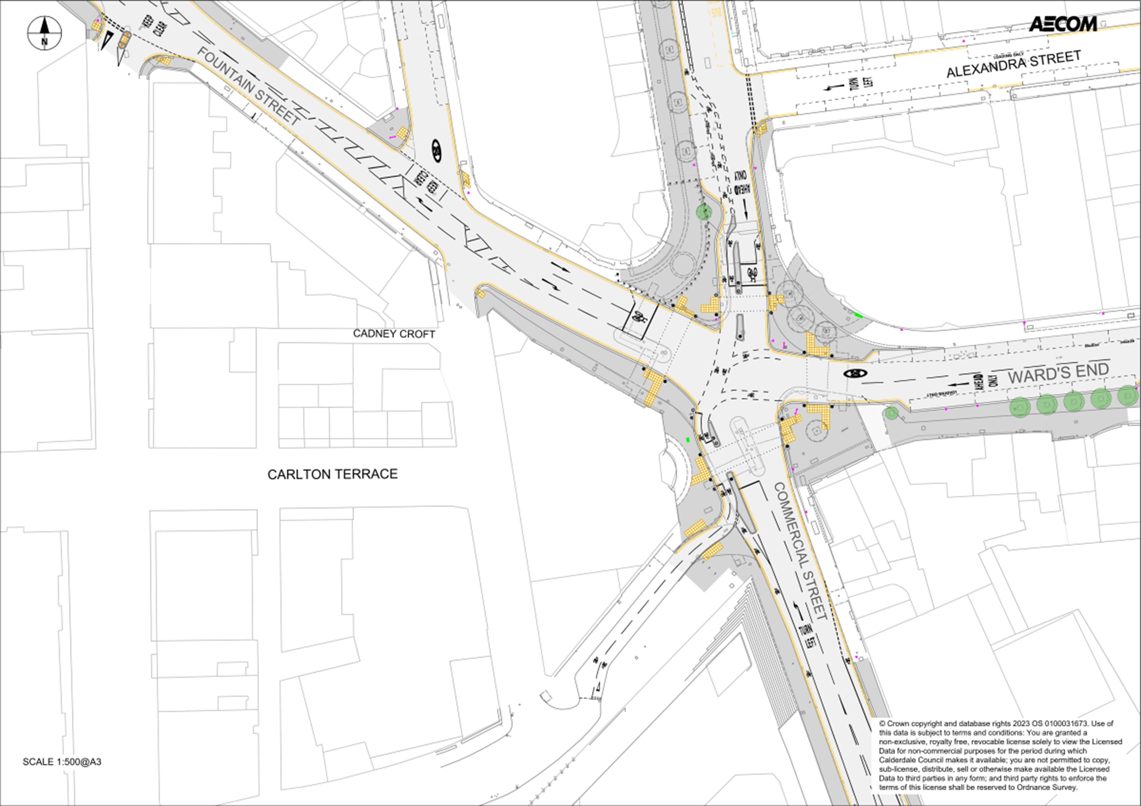 Diagram of proposed roadworks